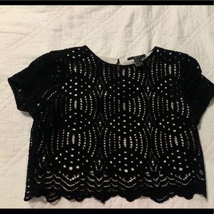 Black and white crop top